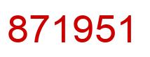 Number 871951 red image