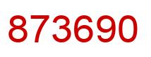 Number 873690 red image