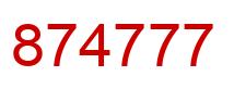 Number 874777 red image