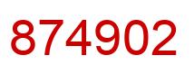 Number 874902 red image