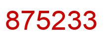 Number 875233 red image