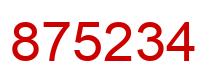 Number 875234 red image