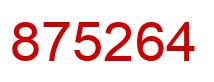 Número 875264 imagen rojo