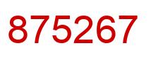 Number 875267 red image