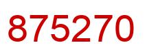Number 875270 red image
