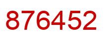Number 876452 red image