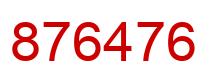 Number 876476 red image