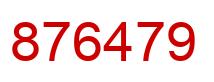 Number 876479 red image
