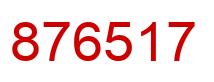 Number 876517 red image