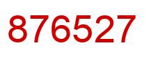 Number 876527 red image