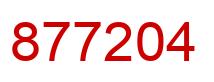 Number 877204 red image