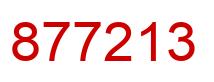 Number 877213 red image