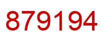 Number 879194 red image