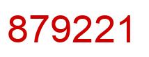 Number 879221 red image