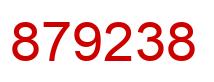 Number 879238 red image
