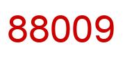 Número 88009 imagen rojo