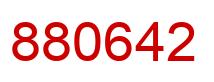 Número 880642 imagen rojo