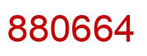 Number 880664 red image