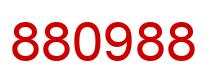 Número 880988 imagen rojo