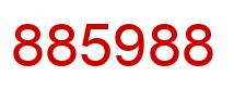 Number 885988 red image