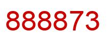 Number 888873 red image