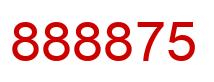 Number 888875 red image