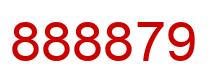 Number 888879 red image