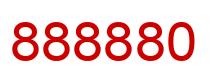 Number 888880 red image