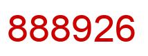 Number 888926 red image