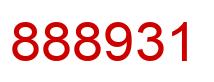Number 888931 red image
