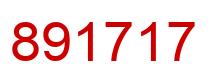 Number 891717 red image