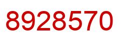 Number 8928570 red image