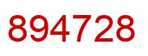 Number 894728 red image