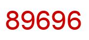 Number 89696 red image