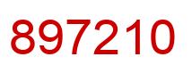 Número 897210 imagen rojo