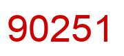 Number 90251 red image