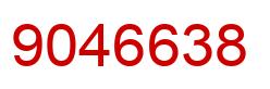 Number 9046638 red image