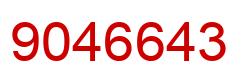 Number 9046643 red image