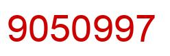 Number 9050997 red image