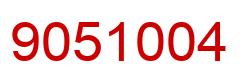 Number 9051004 red image