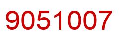 Number 9051007 red image