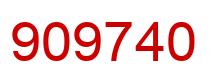 Number 909740 red image