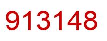 Number 913148 red image