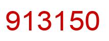 Number 913150 red image