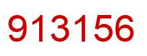 Number 913156 red image