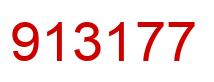 Number 913177 red image