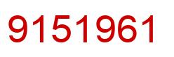 Number 9151961 red image