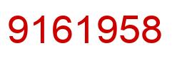 Number 9161958 red image