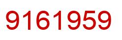 Number 9161959 red image