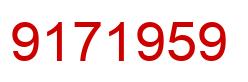 Number 9171959 red image